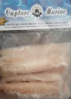 Filets de soles tropicales crues congelées