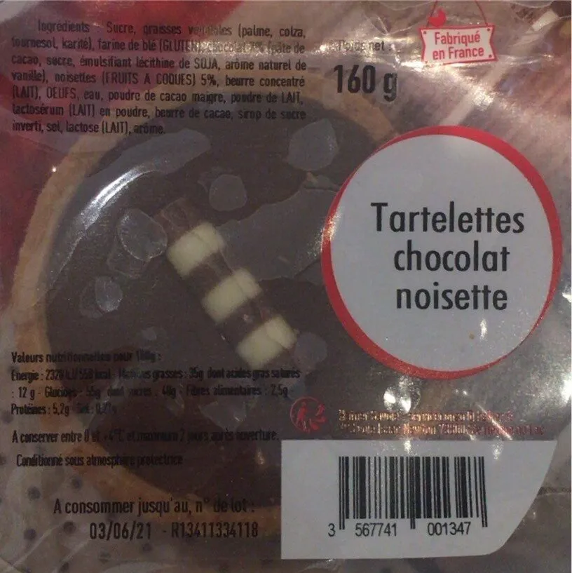 Tartelettes chocolat noisette