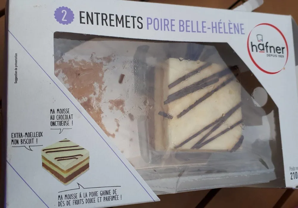 Entremets poire belle-hélène