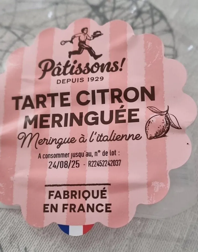 TARTE CITRON MERINGUÉE Meringue à l'italienne