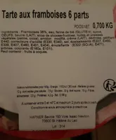 Tarte aux framboises 6 parts
