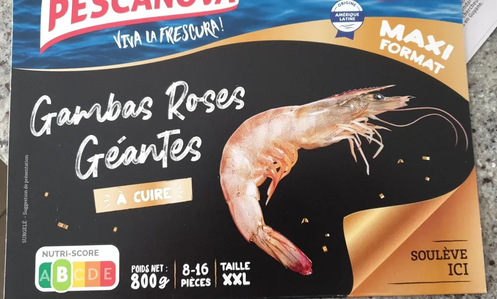 Gambas rose géantes