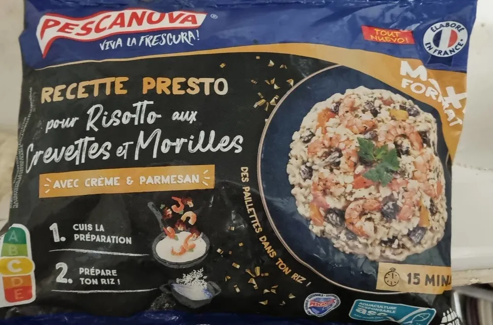 Recette Presto pour risotto aux Crevettes et Morilles
