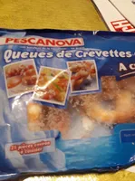 Queues de crevettes crues