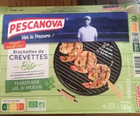 Brochette de crevettes Bio