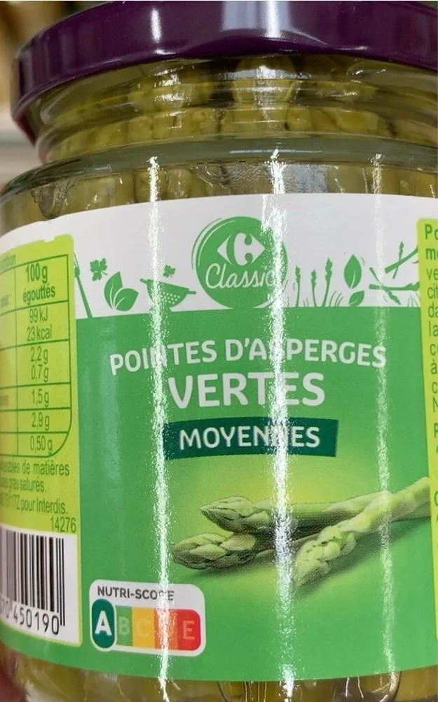 Pointes asperges vertes