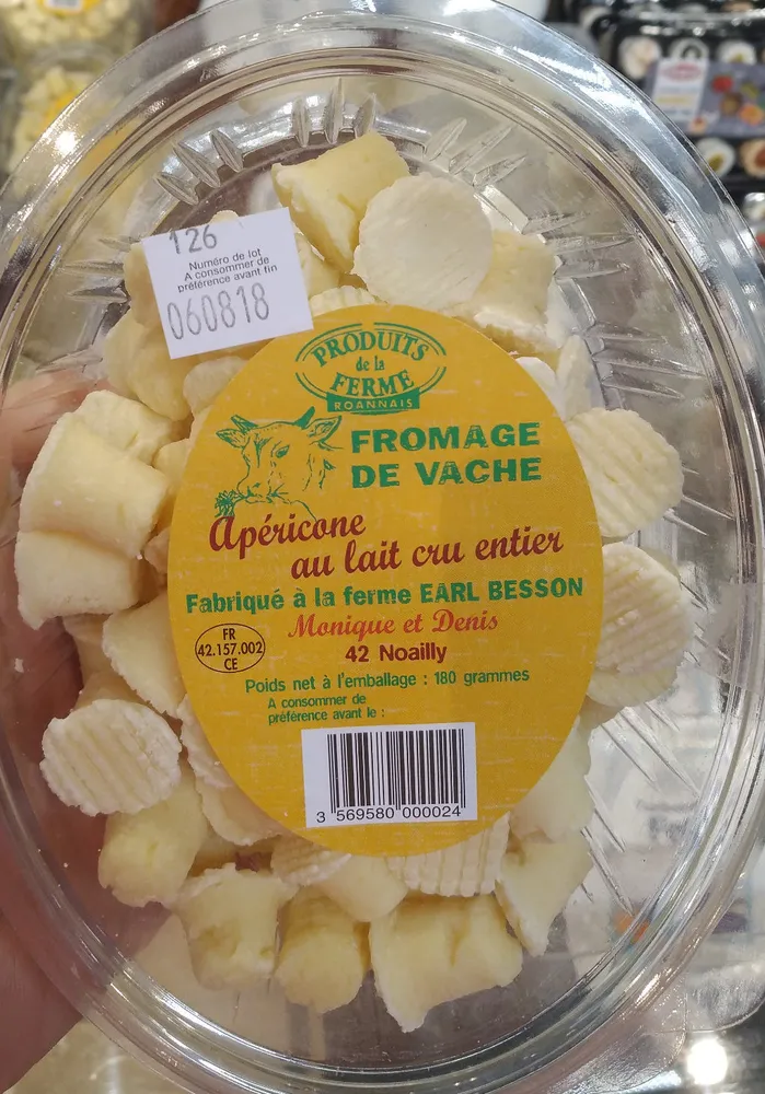 Fromage de vache au lait cru entier