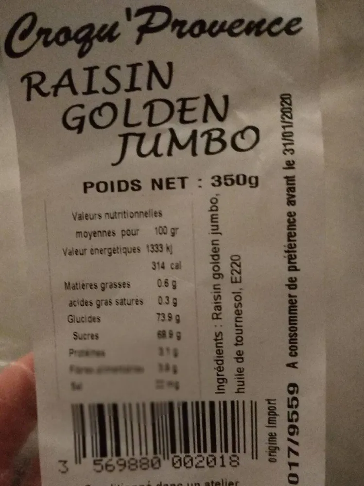 Raisin Golden Jumbo