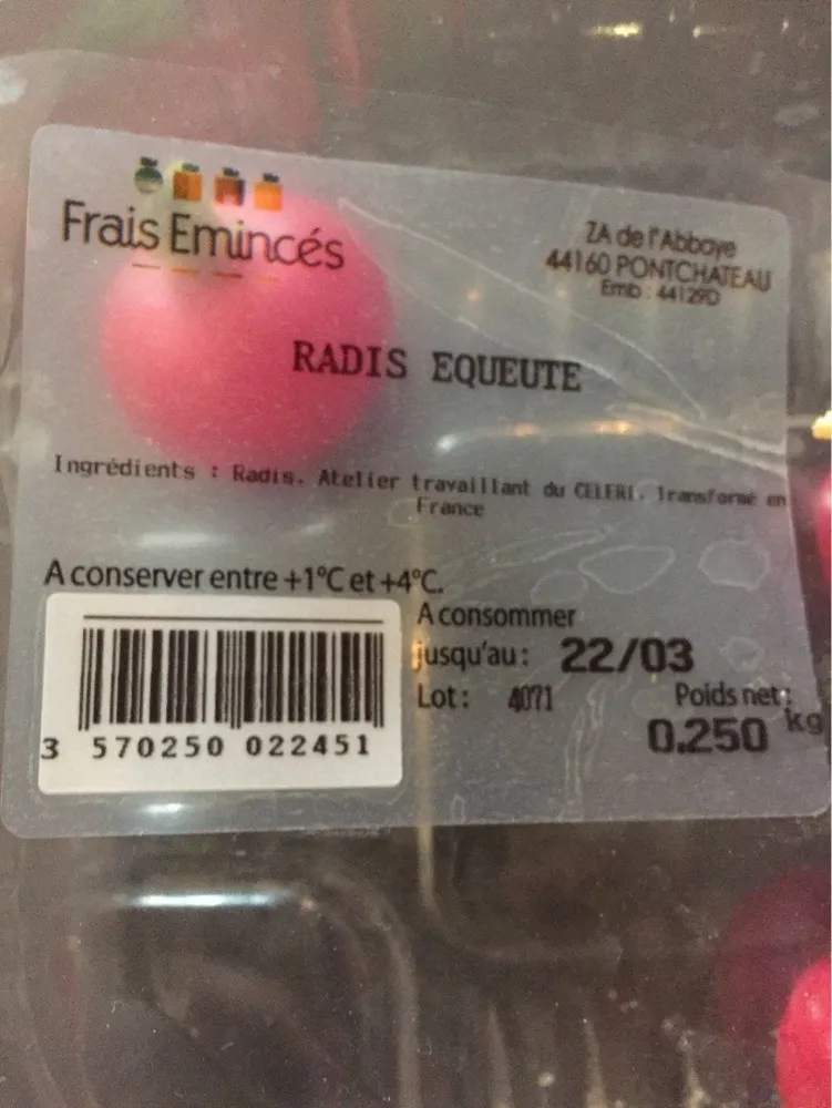 Radis rond, barquette 250g