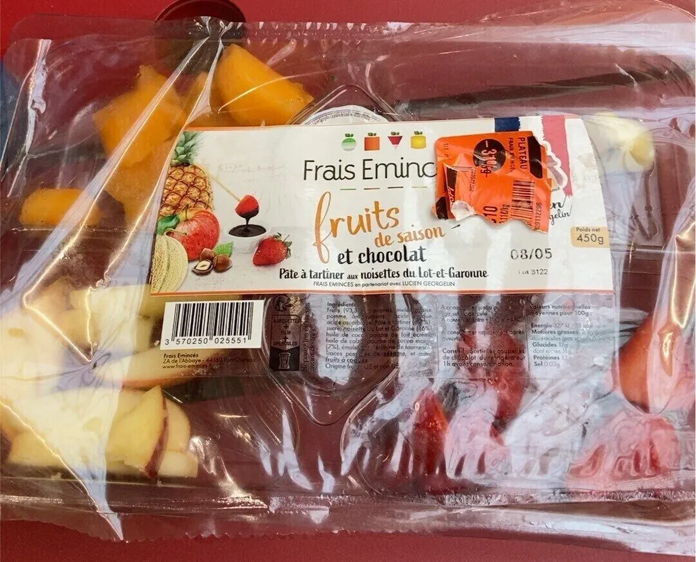 fruit de saison et chocolat