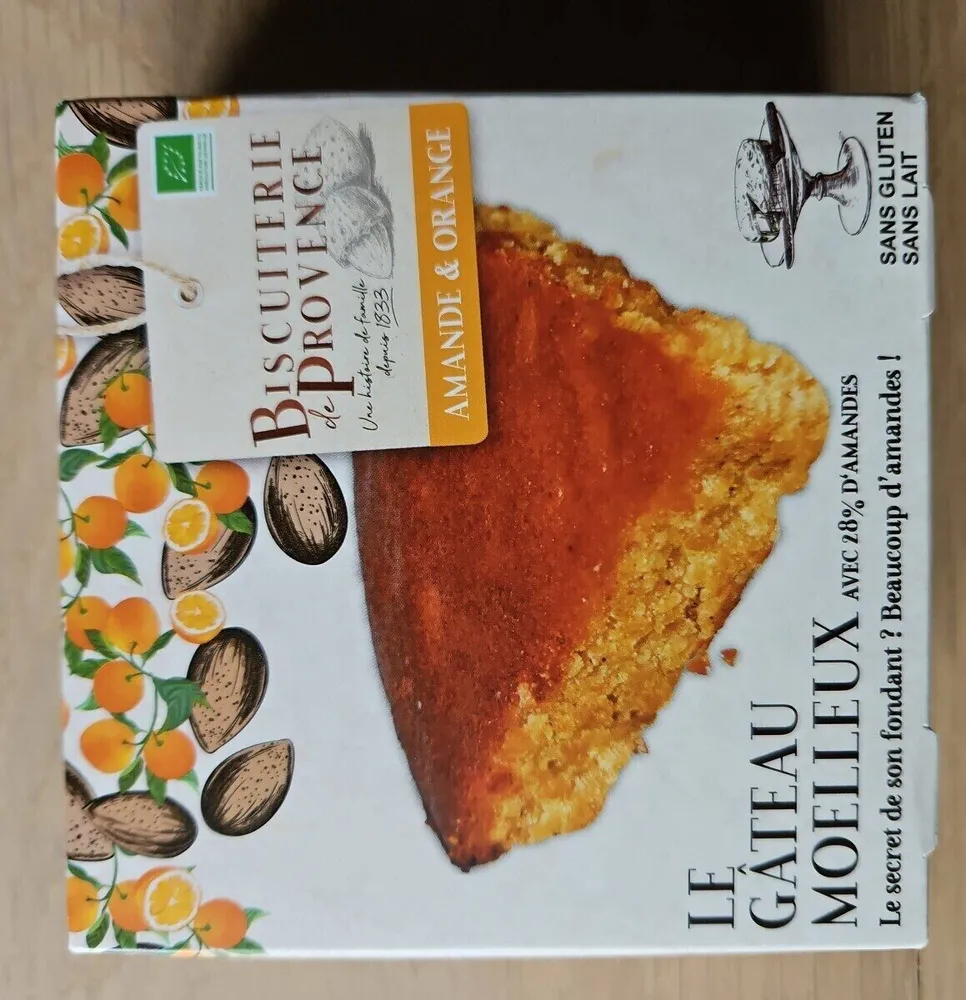 Gateau moelleux amande et orange