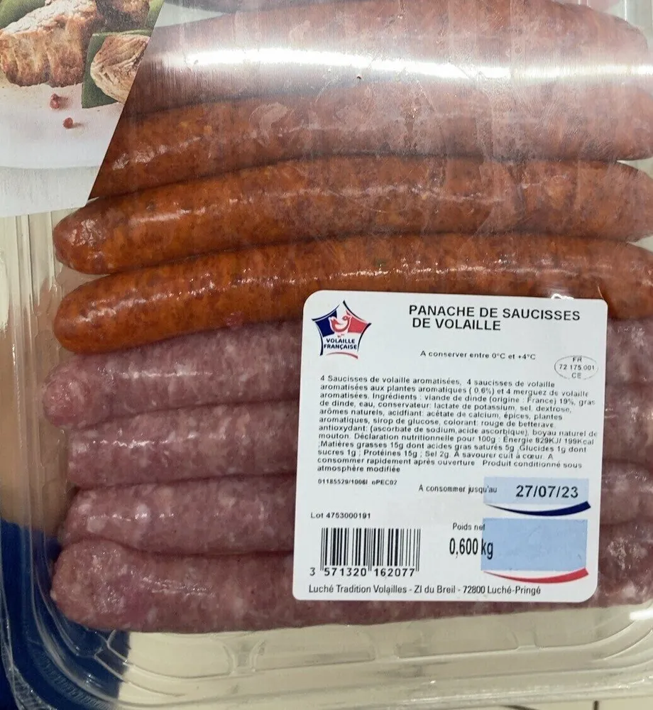 Panache de saucisses de volaille