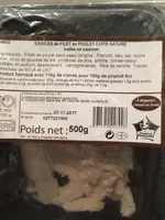 Emincés de filet de poulet cuits nature