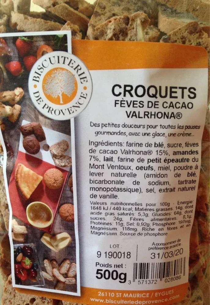 Croquets- Fèves de Cacao Valrona