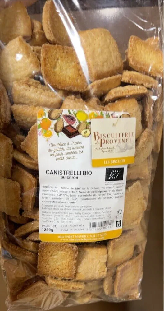 Canistrelli bio au citron