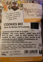 Cookies Bio citron de menton