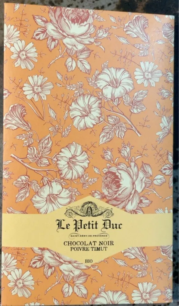Chocolat noir poivre timut