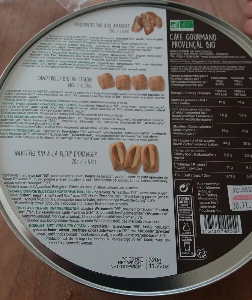 CAFÉ  GOURMAND PROVENÇAL BIO