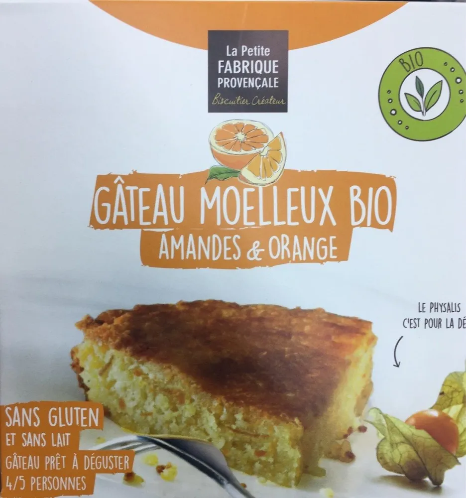 Gateau moelleux bio amandes & orange