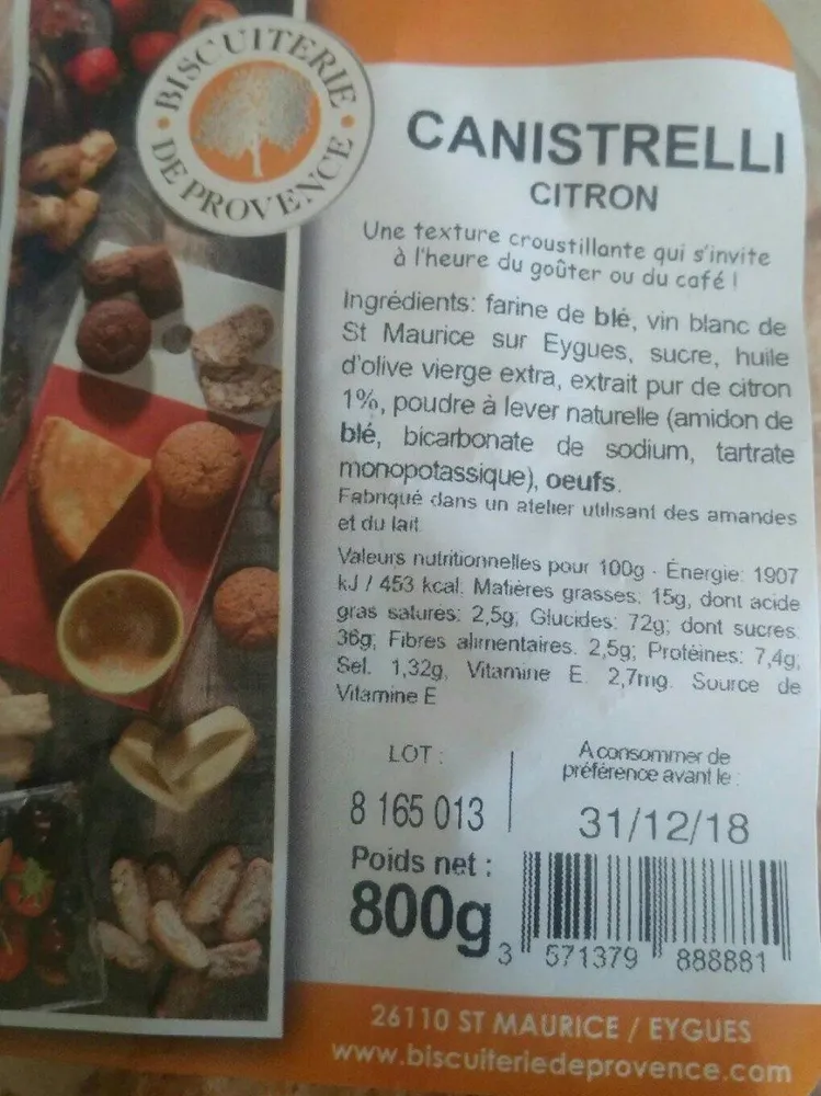 Canistrelli citron