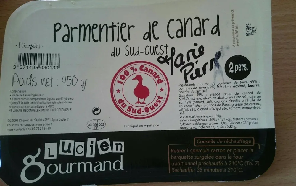 Parmentier de Canard du Sud-Ouest