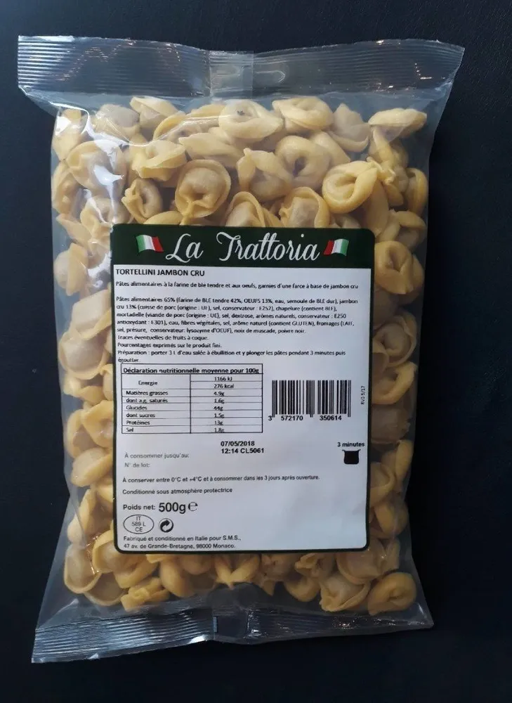 Tortellini jambon cru