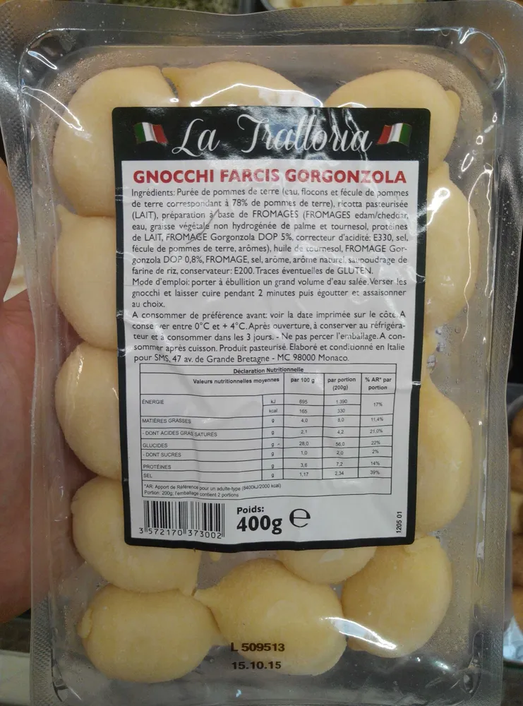 Gnocchi farcis Gorgonzola