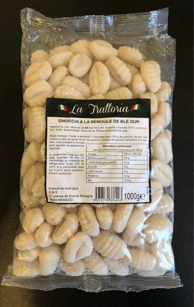 Gnocchi a la semoule de blé dur