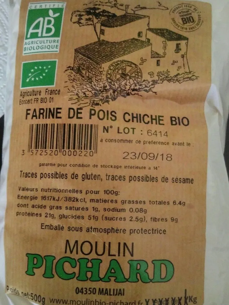 Farine de pois chiche bio