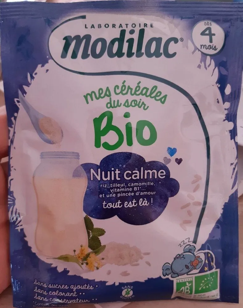 Mes céréales du soir bio ,nuit calme
