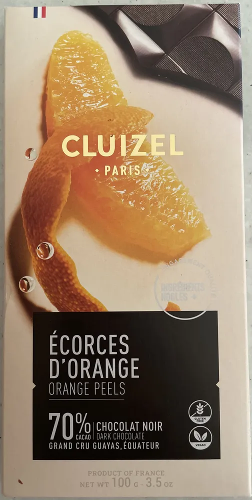 Chocolat noir écorces d'orange