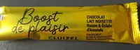 Boost de plaisir Chocolat Lait Noisette Raisin amande