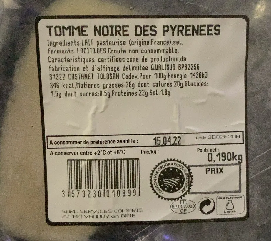 Tomme noire des pyrenees