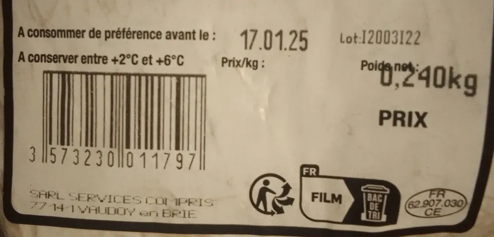 Pointe de Brie pasteurisé