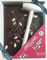 Tablette à casser (amandes, noisettes, pistaches et raisins secs) chocolat noir
