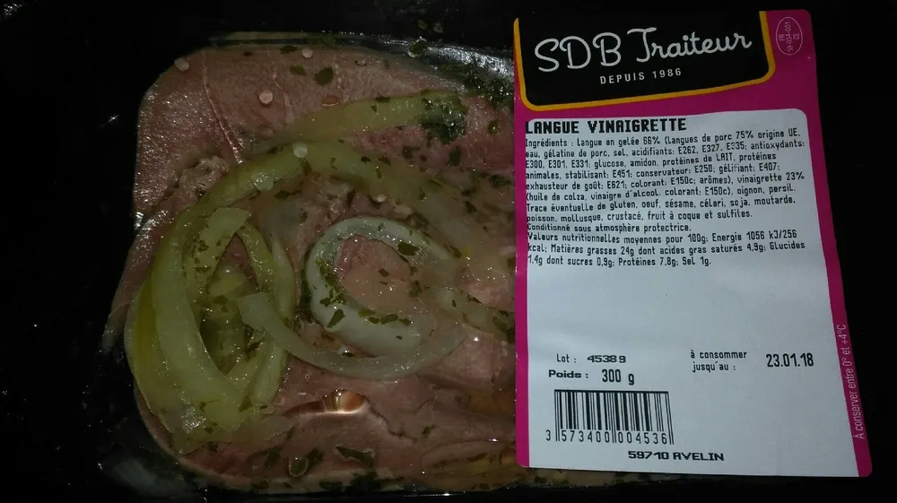 Langue vinaigrette.