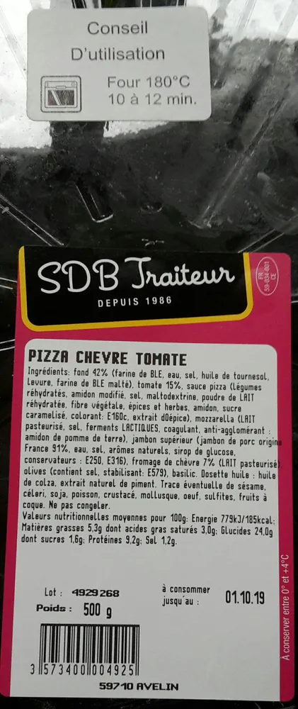 Pizza chèvre tomate