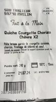 Quiche courgette chorizo chèvre
