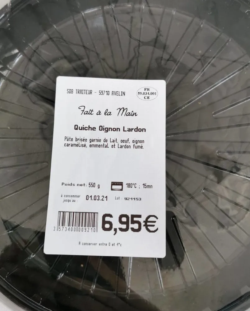 Quiche oignon lardon