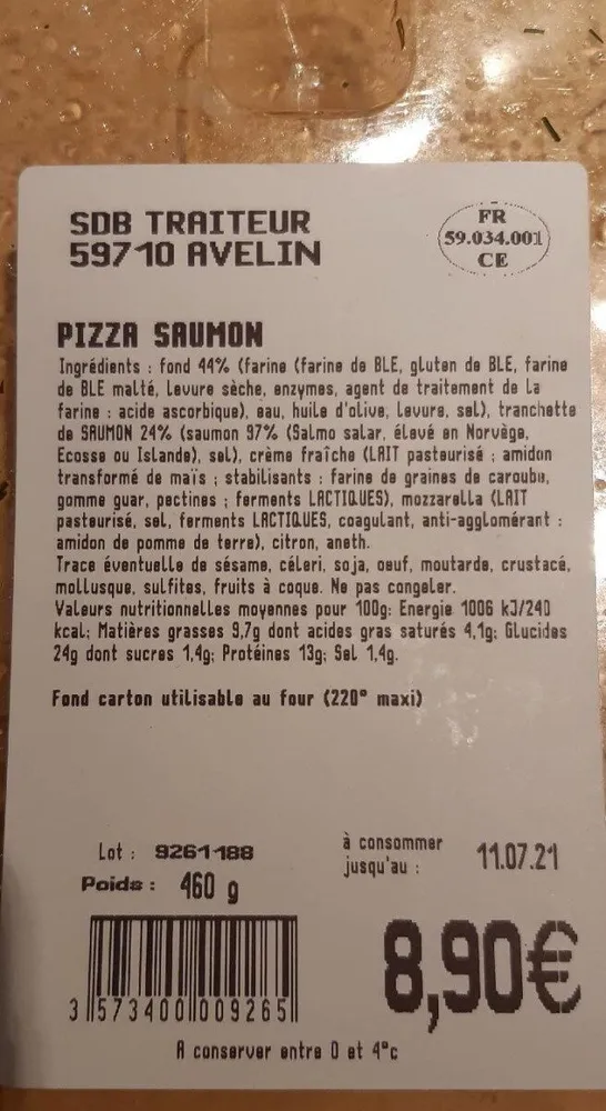 Pizza Saumon