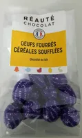 Œufs fourrés céréales soufflées chocolat au lait