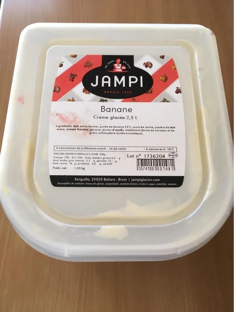 Crème glacée banane