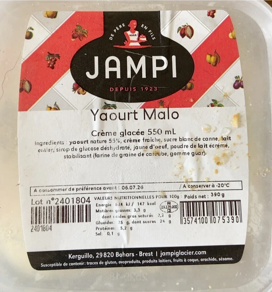 Glace yaourt Malo
