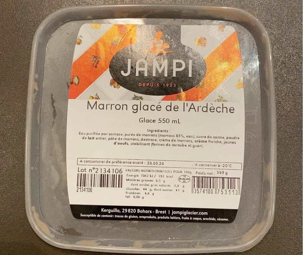 Glace marron de l ardeche