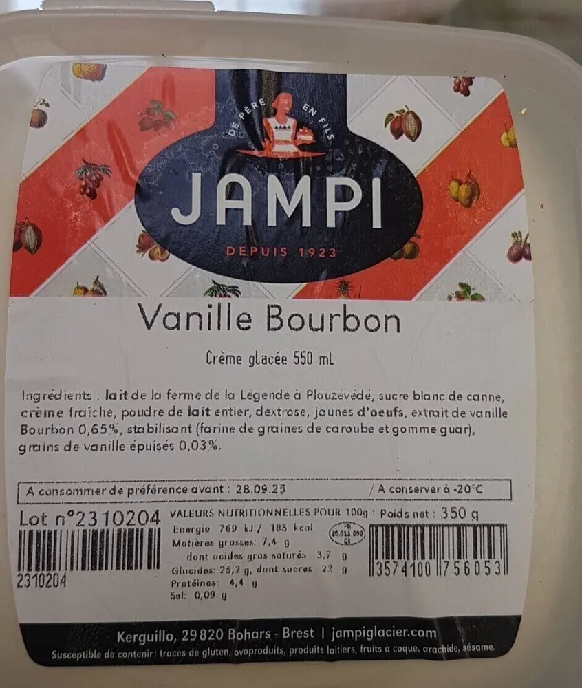 glace vanille bourbon