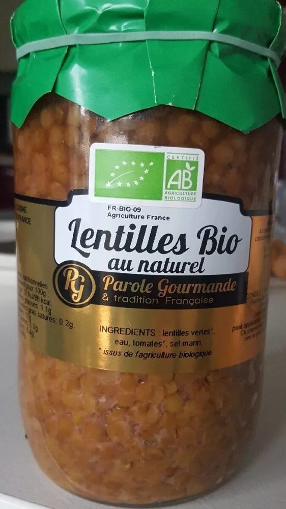 Lentilles bio au naturel
