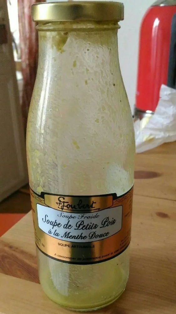 Soupe de petits pois à la menthe douce