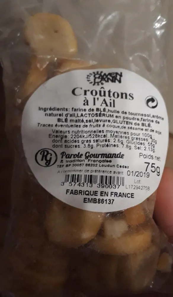 Croûtons à l'ail