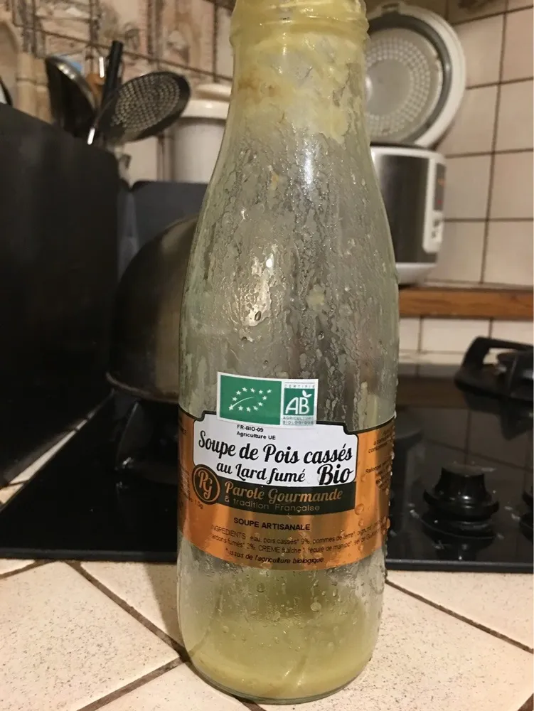 Soupe de pois cassé au lard fumé