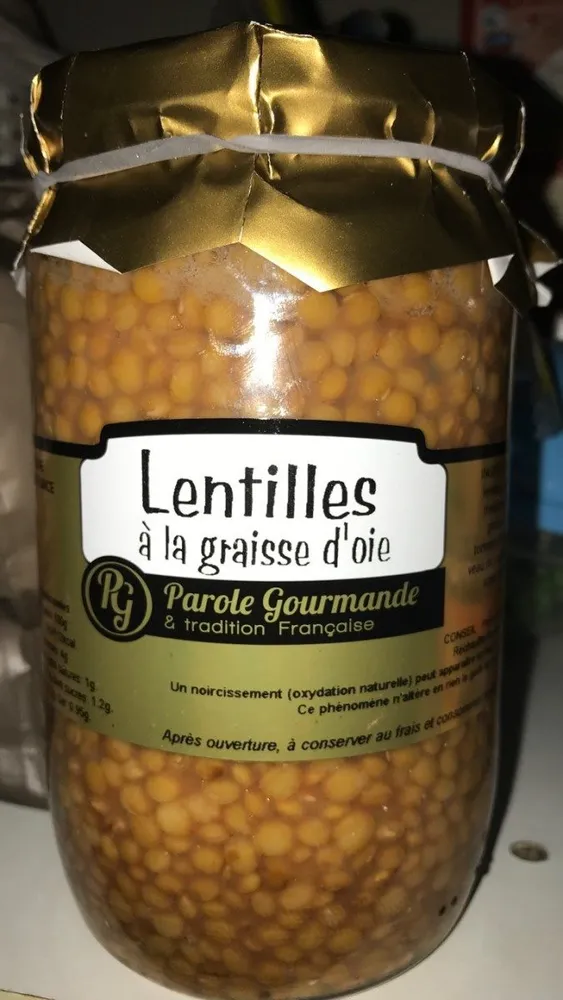 Lentilles a la graisse d'oie